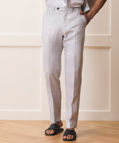 Italian Striped Linen Sutton Suit