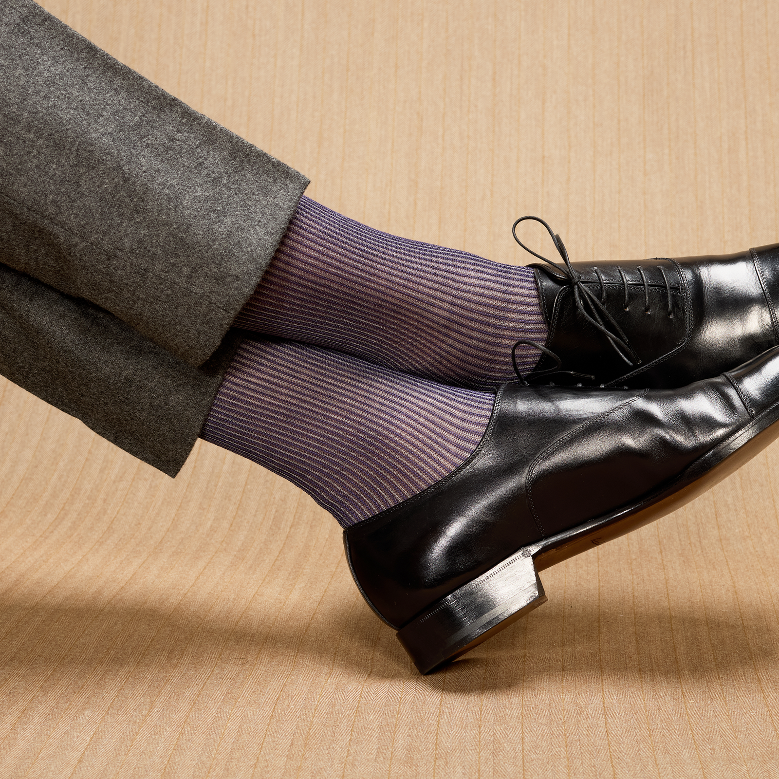 Aubergine Gris Clair Transat Fil D Cosse