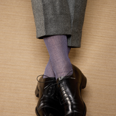 Aubergine Gris Clair Transat Fil D Cosse