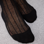 Noir Rayures Voile De Coton