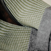Vert Gris Pied De Poule Super Solide Fil D Cosse