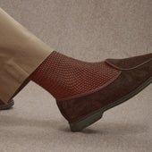 Marron Fonc Orange Caviar Super Solide Laine Coton