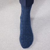 Bleu Acier Torsades Super Solide Laine