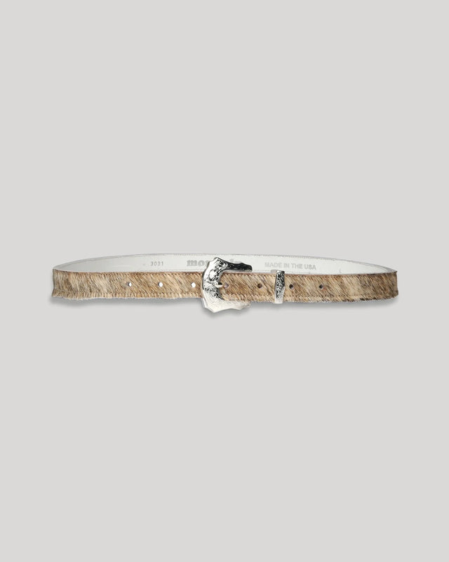 Extended 3 4 Stitched Belt With 3 Pc Buckle Set White Hair Monitaly