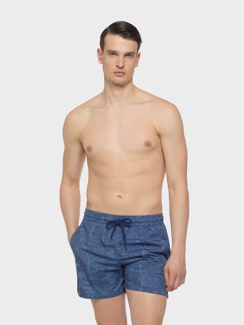 Costume In Tessuto Tecnico Blu