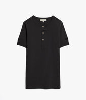 207 Loopwheeled Classic Fit Midweight Short Sleeve Henley