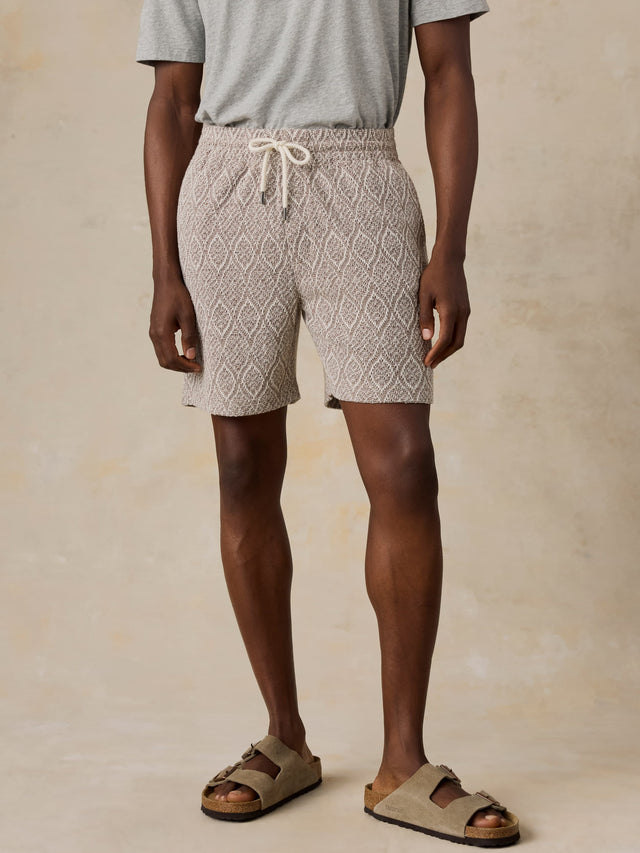 Oasis Drawstring Short - Brown Island Medallion