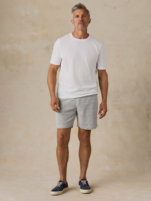 Oasis Drawstring Short - Blue Island Medallion