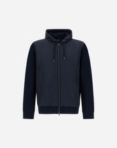 Pique Knit And Nylon Jacket