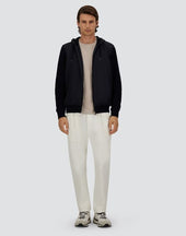 Pique Knit And Nylon Jacket