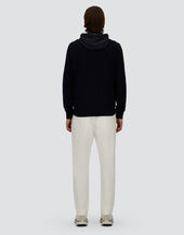 Pique Knit And Nylon Jacket