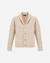 CARDIGAN IN MELANGE WOOL BLEND