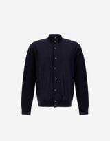 RESORT CASHMERE COTTON KNIT AND FELTED WOOL CARDIGAN