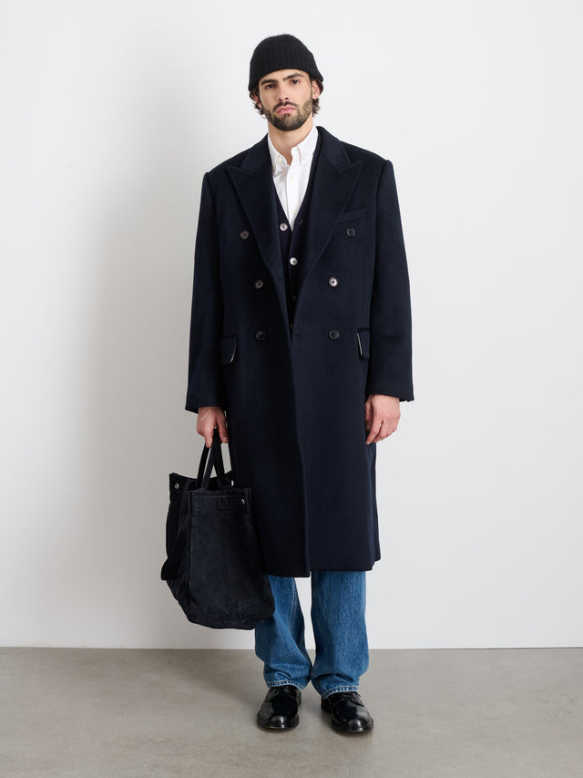 Double Breasted James Coat In Wool