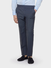 Abito Macbeth Doppiopetto In Mohair Lana E Seta Blu
