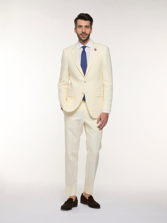 Abito macbeth in lino bianco