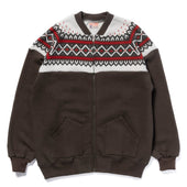 Printed Snow Pattern F Z Sweatshirt