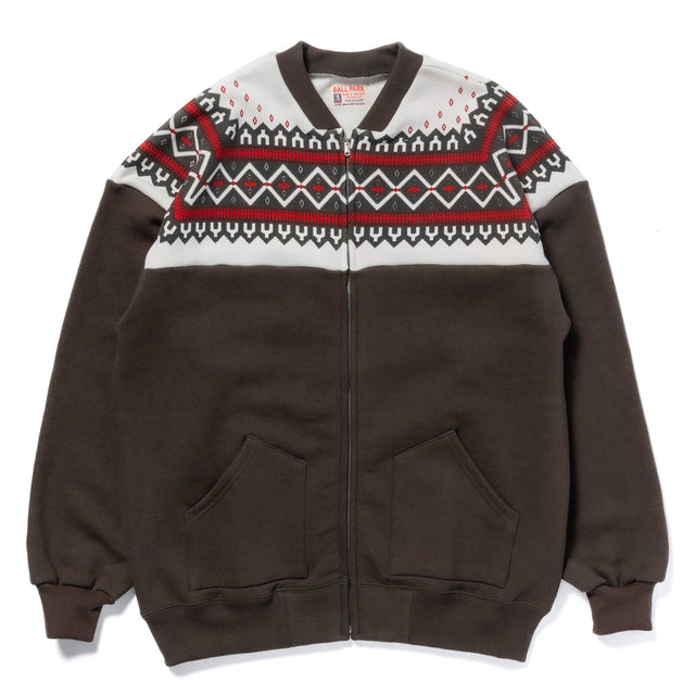 Printed Snow Pattern F Z Sweatshirt