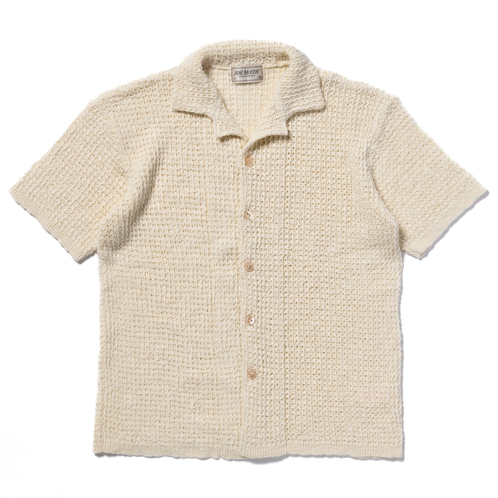 Cotton Knitted Button Up Shirt