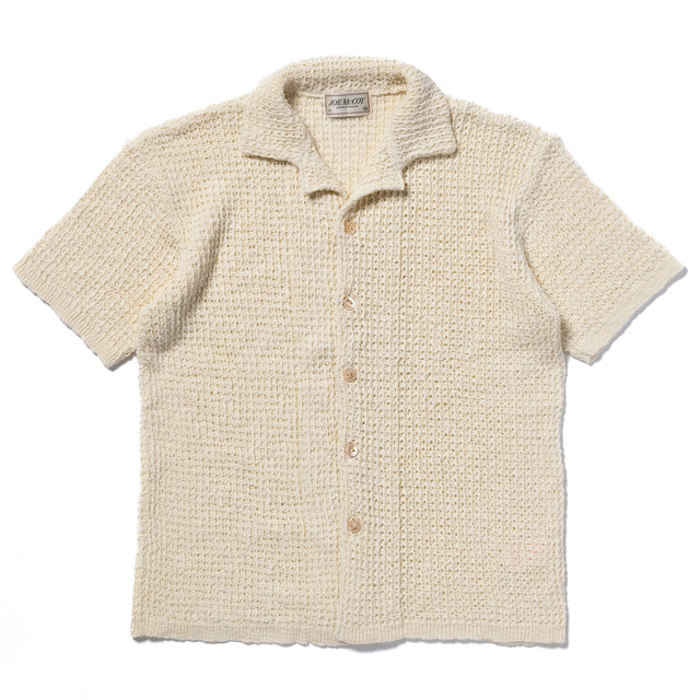 Cotton Knitted Button Up Shirt