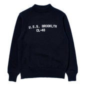 U S N Blue Wool Jersey U S S Brooklyn