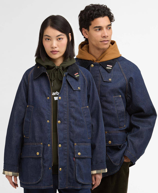 Barbour x Levi's Oversized Bedale Denim Jacket