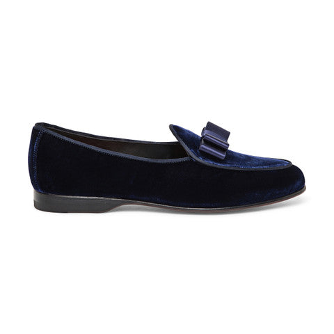 Men's blue velvet Andrea loafer