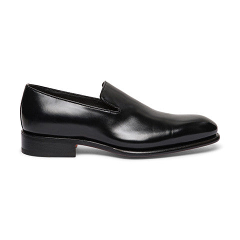 Men's black leather loafer