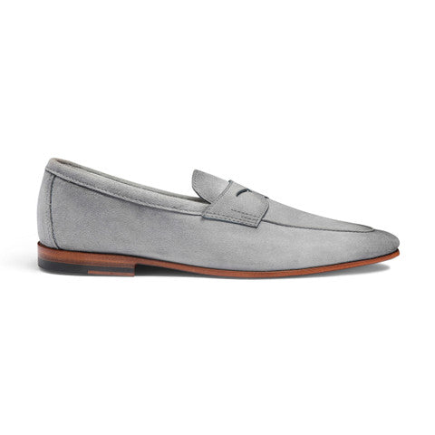 Men's light blue suede Carlo penny loafer