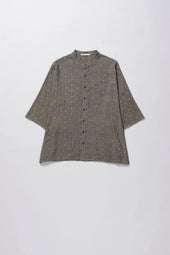 Ash Grey Organic Cotton Bandhani Shirt