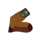 Moutarde Bordeaux Pied De Poule Super Solide Laine