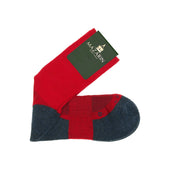 Rouge Vif Bleu Acier Laine