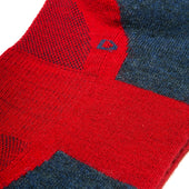 Rouge Vif Bleu Acier Laine
