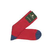 Rouge Bleu Acier Color Block Coton