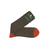 Vert Kaki Orange Color Block Coton