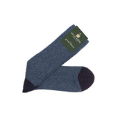 Bleu Acier Bleu Marine Color Block Coton
