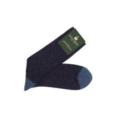 Bleu Marine Bleu Acier Color Block Coton
