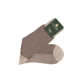 Chocolat Beige Pied De Poule Super Solide Fil D Cosse