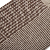 Chocolat Beige Pied De Poule Super Solide Fil D Cosse