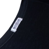 T Shirt Col V Bleu Coton