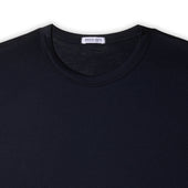 T Shirt Col Rond Bleu Coton
