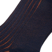 Bleu Nuit Orange Super Solide Fil D Cosse
