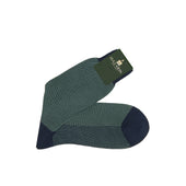 Marine Vert Menthe Pied De Poule Fil D Cosse