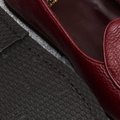 Chaussons Bordeaux Cuir Grain