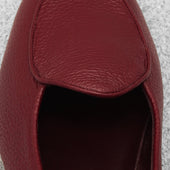 Chaussons Bordeaux Cuir Grain