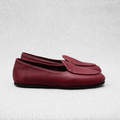 Chaussons Bordeaux Cuir Grain
