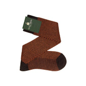 Marron Fonc Orange Caviar Super Solide Laine Coton