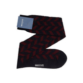 Marine Rouge Chevrons Xxl Laine