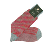 Gris Clair Rouge Pied De Poule Super Solide Fil D Cosse