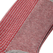 Gris Clair Rouge Pied De Poule Super Solide Fil D Cosse